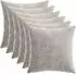 vidaXL Kissenbezug 6 stk. HEERLEN Hellgrau 40 x 40 cm Chenille-Stoff