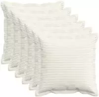 vidaXL Kissenbezug 6 stk. HOUTEN Creme 40 x 40 cm Cord