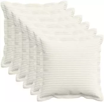 vidaXL Kissenbezug 6 stk. HOUTEN Creme 40 x 40 cm Cord