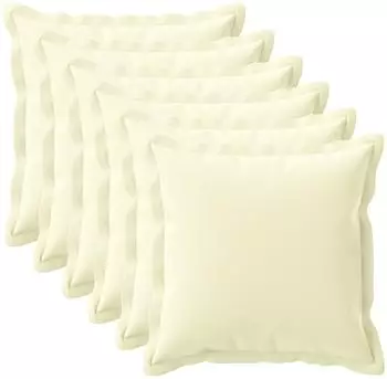 vidaXL Kissenbezug 6 stk. HOUTEN Creme 70 x 70 cm Polyester