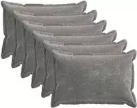 vidaXL Kissenbezug 6 stk. HOUTEN Dunkelgrau 40 x 60 cm Chenille-Stoff