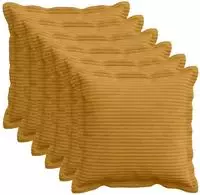 vidaXL Kissenbezug 6 stk. HOUTEN Gelb 35 x 35 cm Cord