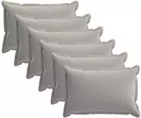 vidaXL Kissenbezug 6 stk. HOUTEN Grau 50 x 75 cm Polyester