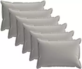 vidaXL Kissenbezug 6 stk. HOUTEN Grau 50 x 75 cm Polyester