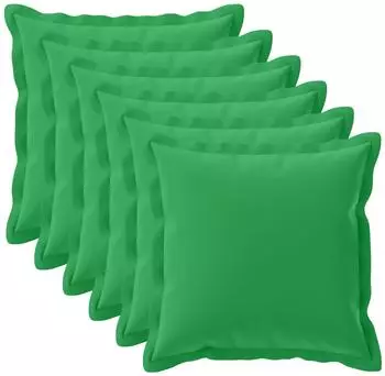 vidaXL Kissenbezug 6 stk. HOUTEN Gr&uuml;n 70 x 70 cm Polyester