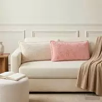 vidaXL Kissenbezug 6 stk. HOUTEN Rosa 40 x 80 cm Faux Kaninchenfell