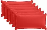 vidaXL Kissenbezug 6 stk. HOUTEN Rot 40 x 70 cm Polyester