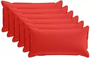 vidaXL Kissenbezug 6 stk. HOUTEN Rot 40 x 70 cm Polyester