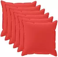 vidaXL Kissenbezug 6 stk. HOUTEN Rot 45 x 45 cm Polyester