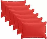 vidaXL Kissenbezug 6 stk. HOUTEN Rot 50 x 70 cm Polyester