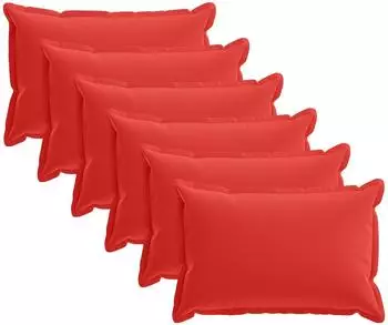 vidaXL Kissenbezug 6 stk. HOUTEN Rot 50 x 70 cm Polyester