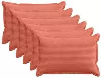 vidaXL Kissenbezug 6 stk. HOUTEN Rot-Orange 50 x 80 cm Cord