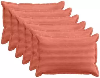 vidaXL Kissenbezug 6 stk. HOUTEN Rot-Orange 50 x 80 cm Cord