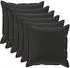 vidaXL Kissenbezug 6 stk. HOUTEN Schwarz 30 x 30 cm Polyester