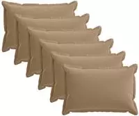 vidaXL Kissenbezug 6 stk. HOUTEN Taupe 30 x 50 cm Polyester