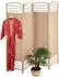 Relaxdays Paravent Holz Natur 4-teilig 180 cm x 180 cm x 2 cm
