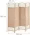 Relaxdays Paravent Holz Natur 4-teilig 180 cm x 180 cm x 2 cm