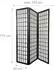 Relaxdays Paravent Bambus Holz Stoff Schwarz 3-teilig Freistehend Faltbar 170 cm x 120 cm 4 kg
