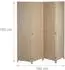 Relaxdays Paravent Kunststoff Braun 4-teilig Faltbar 180 cm x 180 cm x 2 cm 5,8 kg