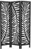 ML-Design Paravent 3-Teilig Fukuoka Schwarz Raumteiler 170x121 cm aus Paulownia-Holz