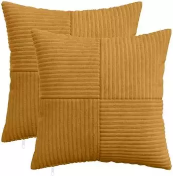vidaXL Kissenbezug 2 pcs ALMELO Gelb 40 x 40 cm Cord