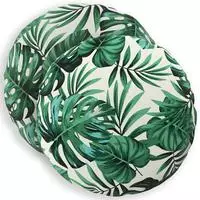 vidaXL Kissenbezug 2 pcs HEERLEN Blattmuster &Oslash; 50 cm Polyester