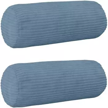vidaXL Kissenbezug 2 pcs HEERLEN Blau &Oslash; 15 x 40 cm Cord