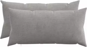 vidaXL Kissenbezug 2 pcs HEERLEN Hellgrau 40 x 80 cm Cord