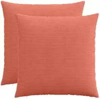 vidaXL Kissenbezug 2 pcs HEERLEN Rot-Orange 60 x 60 cm Cord