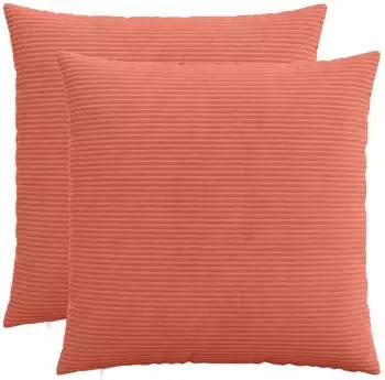 vidaXL Kissenbezug 2 pcs HEERLEN Rot-Orange 60 x 60 cm Cord