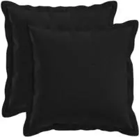 vidaXL Kissenbezug 2 pcs HOUTEN Schwarz 40 x 40 cm Kunstleinen