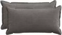 vidaXL Kissenbezug 2 stk. HOUTEN Dunkelgrau 40 x 80 cm Cord