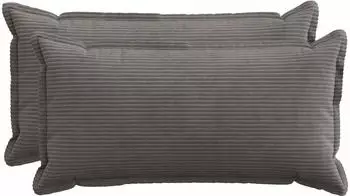 vidaXL Kissenbezug 2 stk. HOUTEN Dunkelgrau 40 x 80 cm Cord