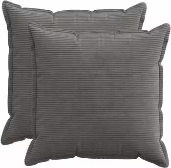 vidaXL Kissenbezug 2 stk. HOUTEN Dunkelgrau 60 x 60 cm Cord