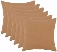 vidaXL Kissenbezug 6 pcs HEERLEN Beige 30 x 30 cm Boucl&eacute;