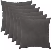 vidaXL Kissenbezug 6 pcs HEERLEN Dunkelgrau 40 x 40 cm Samt