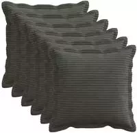 vidaXL Kissenbezug 6 stk. HOUTEN Anthrazit 30 x 30 cm Cord