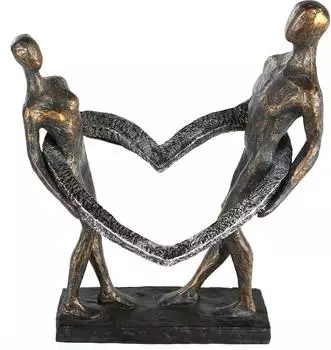Casablanca by Gilde Skulptur "Connected" bronzefarben, 31cm (79292)