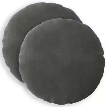 vidaXL Kissenbezug 2 pcs HEERLEN Dunkelgrau &Oslash; 40 cm Samt