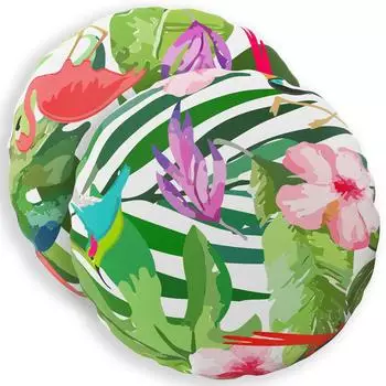 vidaXL Kissenbezug 2 pcs HEERLEN Mehrfarbig &Oslash; 50 cm Polyester