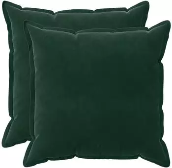 vidaXL Kissenbezug 2 pcs HOUTEN Dunkelgr&uuml;n 55 x 55 cm Samt