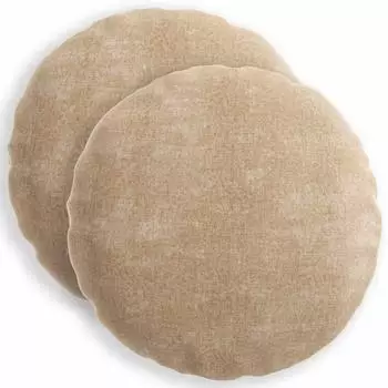 vidaXL Kissenbezug 2 stk. HEERLEN Taupe &Oslash; 40 cm Chenille-Stoff