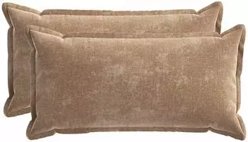 vidaXL Kissenbezug 2 stk. HOUTEN Braun 40 x 80 cm Chenille-Stoff