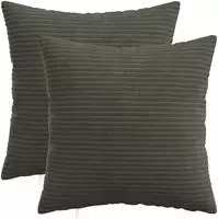 vidaXL Kissenbezug 2 stk. HEERLEN Anthrazit 35 x 35 cm Cord
