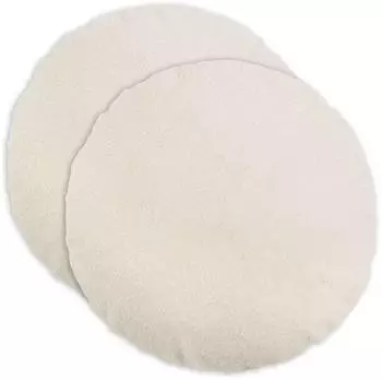 vidaXL Kissenbezug 2 pcs HEERLEN Creme &Oslash; 60 cm Boucl&eacute;