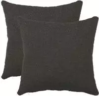vidaXL Kissenbezug 2 stk. HEERLEN Dunkelgrau 35 x 35 cm Boucl&eacute;