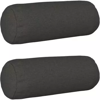 vidaXL Kissenbezug 2 pcs HEERLEN Dunkelgrau &Oslash; 15 x 40 cm