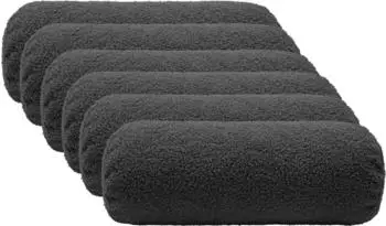 vidaXL Kissenbezug 6 pcs HEERLEN Dunkelgrau &Oslash; 15 x 40 cm Boucl&eacute;