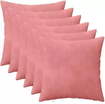 vidaXL Kissenbezug 6 pcs HEERLEN Rosa 50 x 50 cm Samt