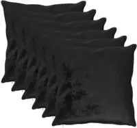 vidaXL Kissenbezug 6 stk. HEERLEN Schwarz 65 x 65 cm Flanell